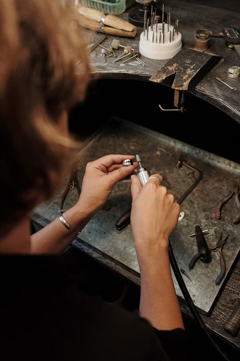 Kaie in her studio